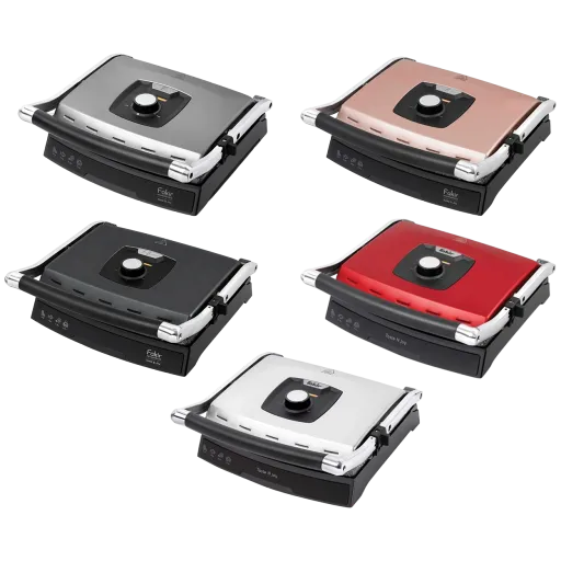 Fakir Taste N Joy Grill and Sandwich Toaster - Powerful 2000W Heating - 6 Slices Capacity - 180° Opening Grill - Dual Function Design - Non-Stick Cooking Plates