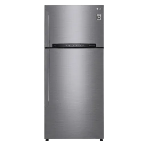 ثلاجة إل جي ذات فريزر علوي GNM-732HLI - سعة 19 قدم - كومبريسر إنفيرتر ذكي - نظام تدفق هواء متعدد - تقنية دور كولنغ+ - منقي هواء هايجين فريش+ - شاشة LED تعمل باللمس - فضى