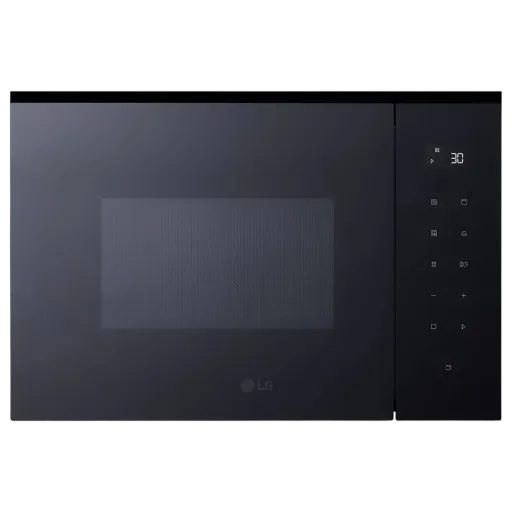 LG Built-in Microwave Oven MGBZ2593F - 25 Liter Capacity - 900W Microwave Performance - White LED Touch Display - 8 Auto Cook Presets and 4 Manual Cooking Modes - Child Safety Lock - Quick Start & Timer - Black